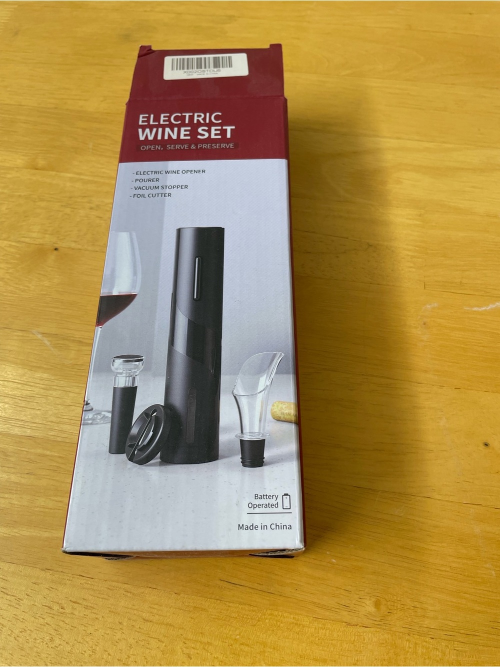 Electric wine opener set battery operated party holidays New in the box